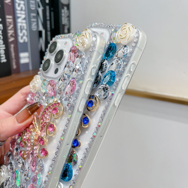 Rhinestone Butterfly Flower Luxury Phone Case - Image 4