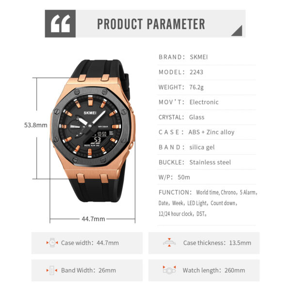 SKMEI 2243 Waterproof Outdoor Sports Watch⌚ - Image 5
