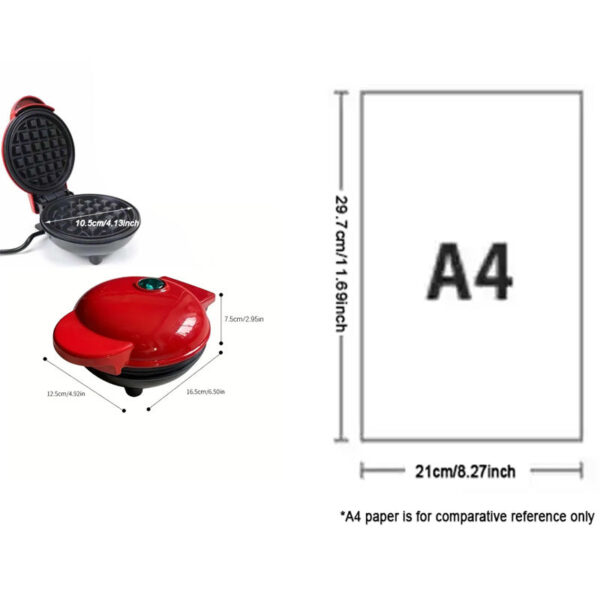 Mini Non-Stick Waffle Maker - Image 6