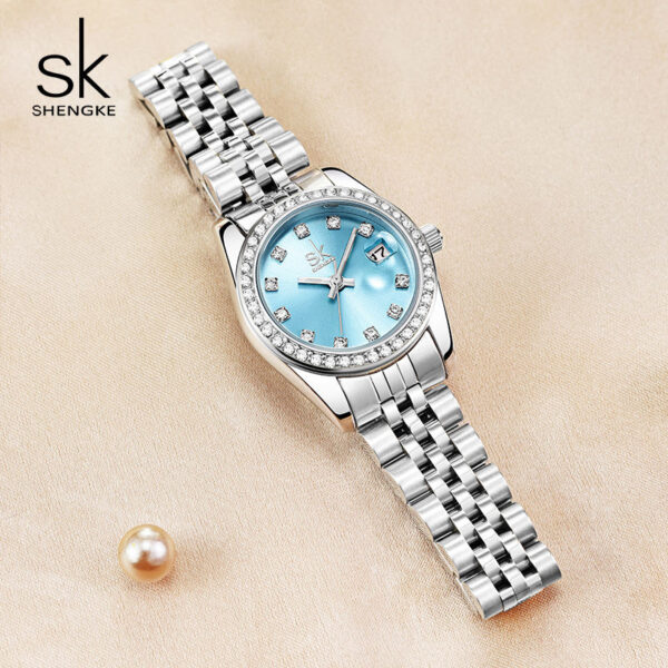 SK Women's Crystal Diamond Dress Watch - Image 4