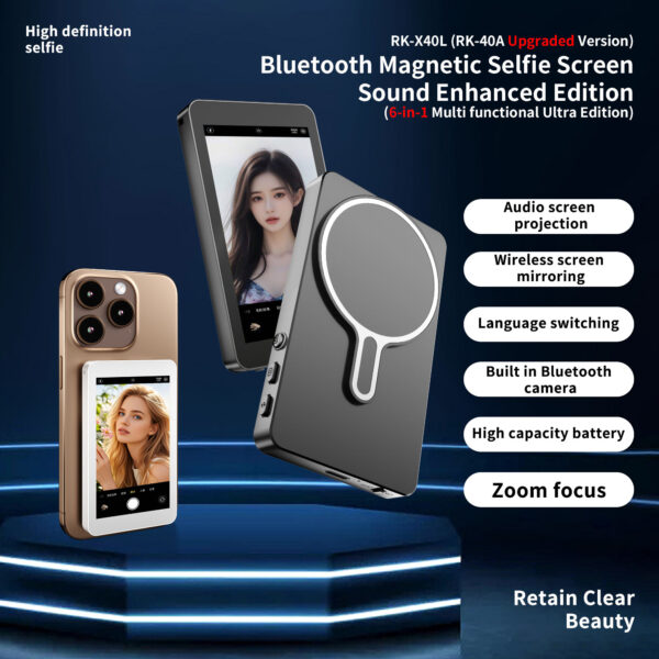 RK-X40L Magnetic Vlog Selfie Monitor Screen - Image 2