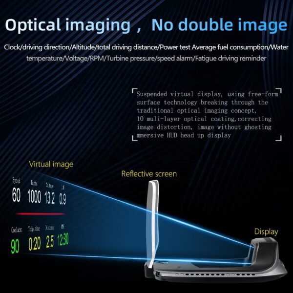 Smart OBD II GPS HUD – Multi-Function Car Head-Up Display - Image 3