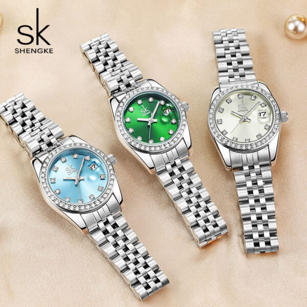 SK Women's Crystal Diamond Dress Watch - Image 6