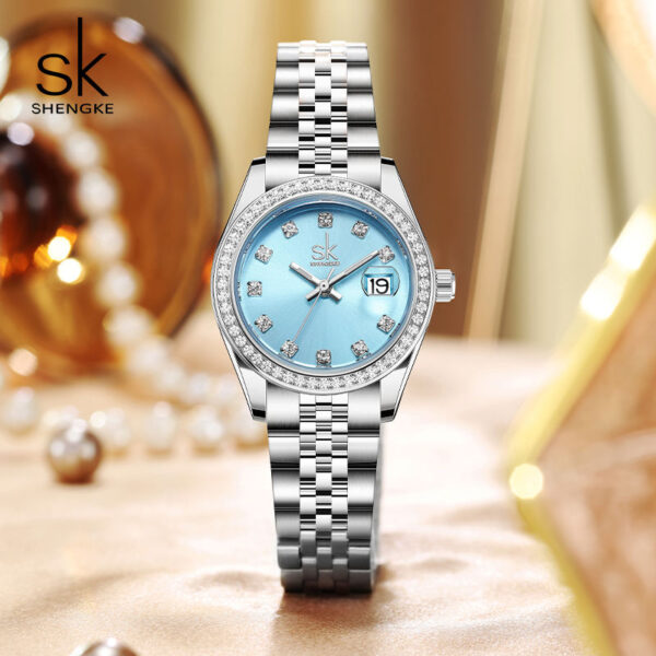 SK Women's Crystal Diamond Dress Watch - Image 5