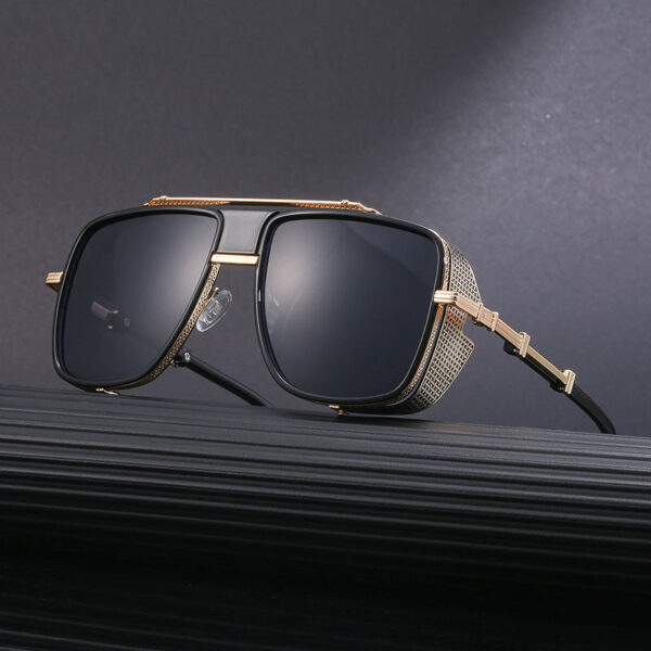 Oversized Square Sunglasses – Unisex Luxury Steampunk Shades by Optifix