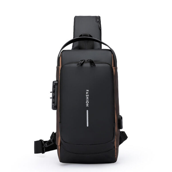 Men's Chest Bag with Password Lock – Anti-Theft Crossbody Sling Bag