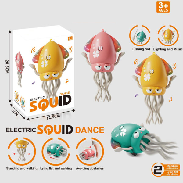 Intelligent Rechargeable Electric Walking Octopus Toy with Light & Music Sensor - Image 2