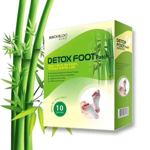 Chinese Bamboo Detox Foot Patch with Negative Ion Therapy – Herbal Overnight Foot Pads - Image 3