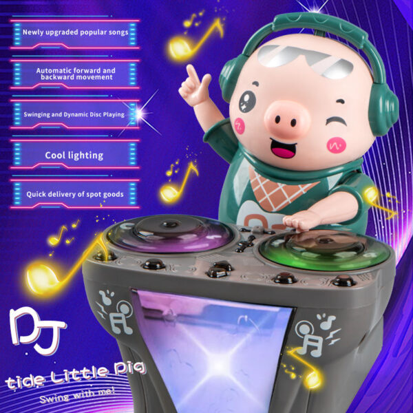 Electric Dancing DJ Pig Toy – Music & Light Funny Robot for Kids - Image 3
