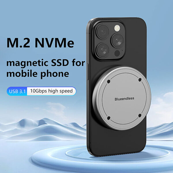 External Round NVME SSD Hard Drive Type C USB C USB-C for iPhone