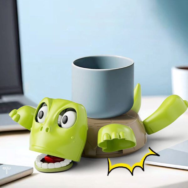Tortoise Coaster with Sound Effect – Creative Desktop Decor & Toy