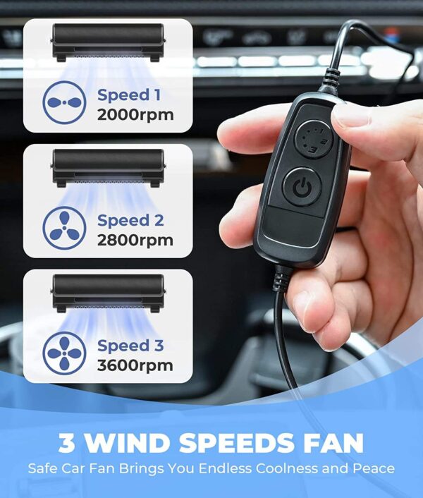 Car Fan for Cooling Seat Fan Blow Cold Air - Image 6