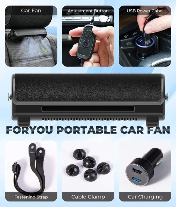 Car Fan for Cooling Seat Fan Blow Cold Air - Image 3